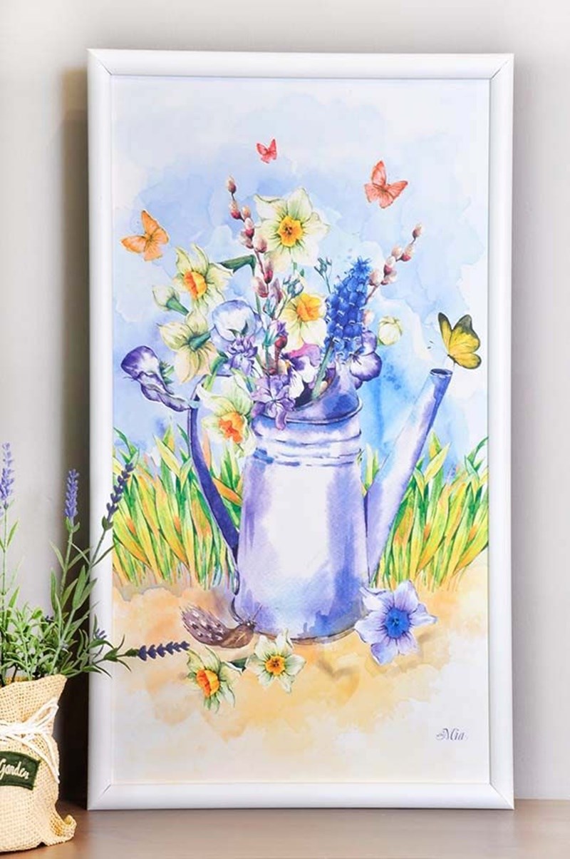 Ahşap Tablo Çiçek A - 50*30 Cm