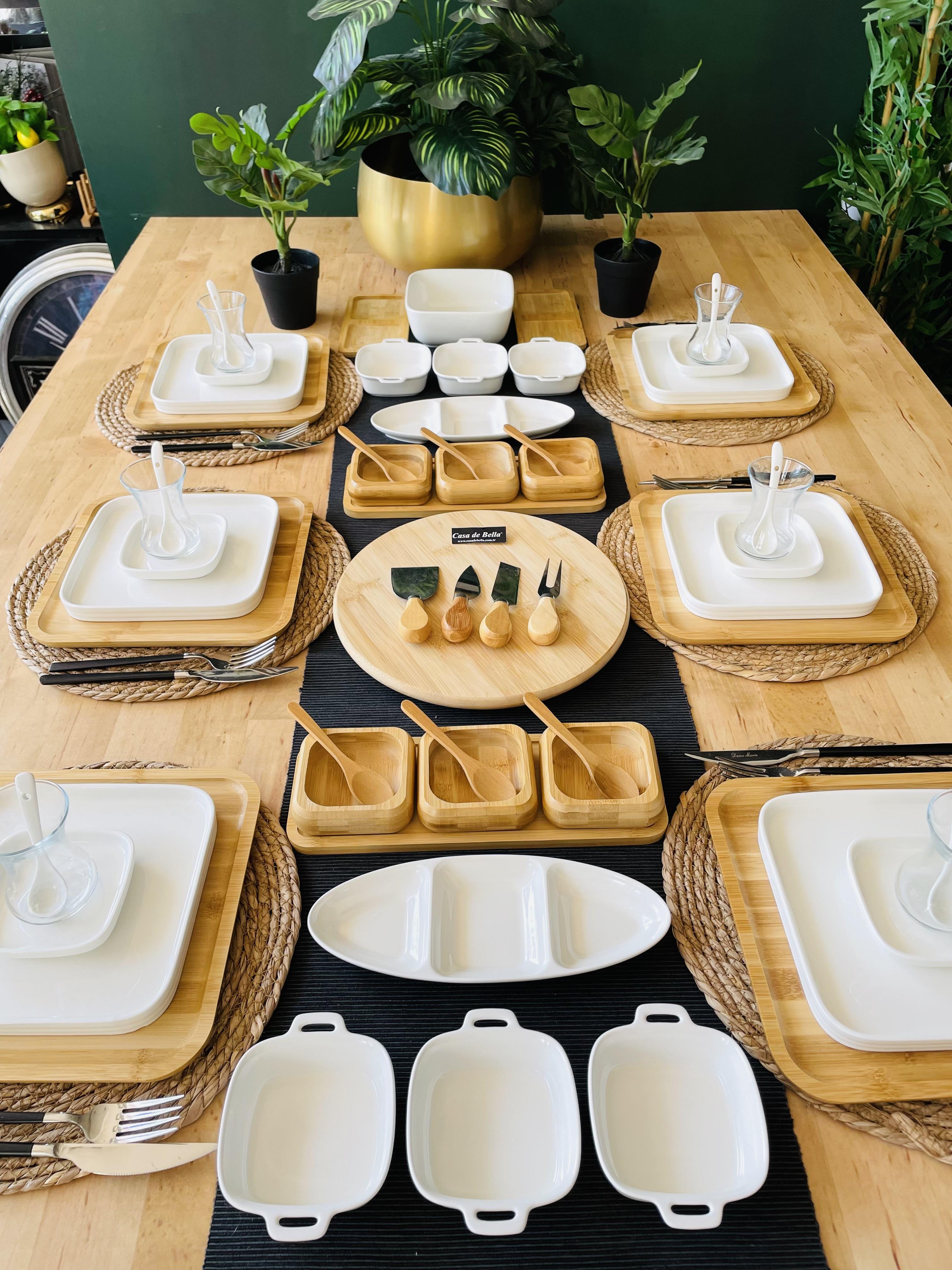 Bambu Porselen 104 Parça 12 Kişilik Kahvaltı Takımı