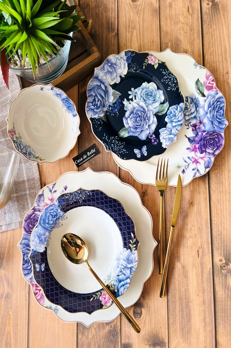 Bone Porselen 24 parça Yemek Takımı