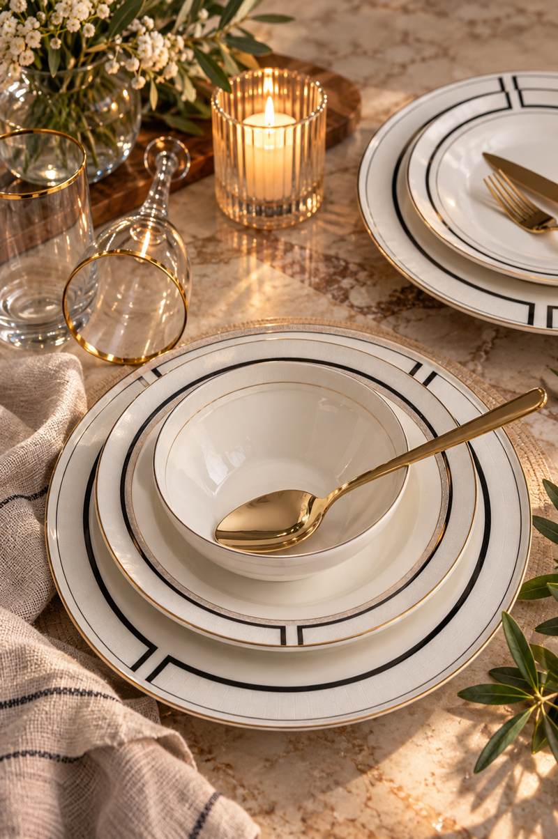 BONITA 24 PARÇA BONE CHINA YEMEK TAKIMI 