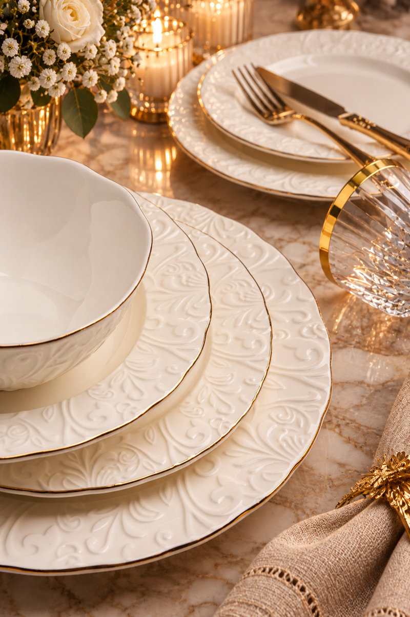 DAISY GOLD 24 PARÇA YEMEK TAKIMI