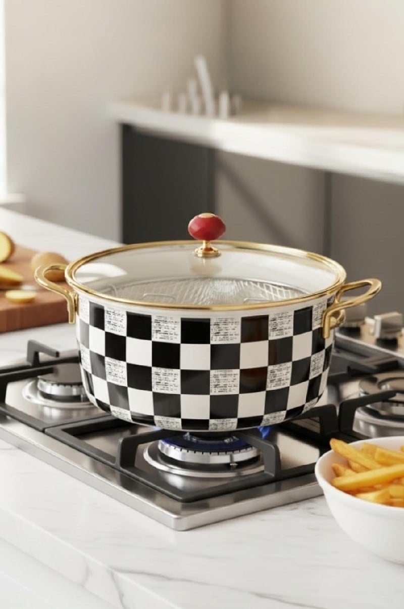 ELITE CLASS EMAYE 22 CM DAMA 4.5 LT. KIZARTMA TENCERESİ 