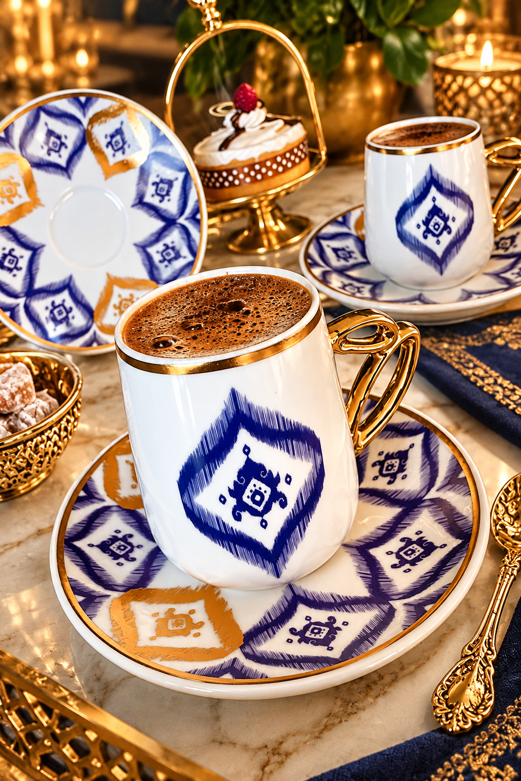 ETNİC 2 Kişilik Porselen Kahve Fincanı