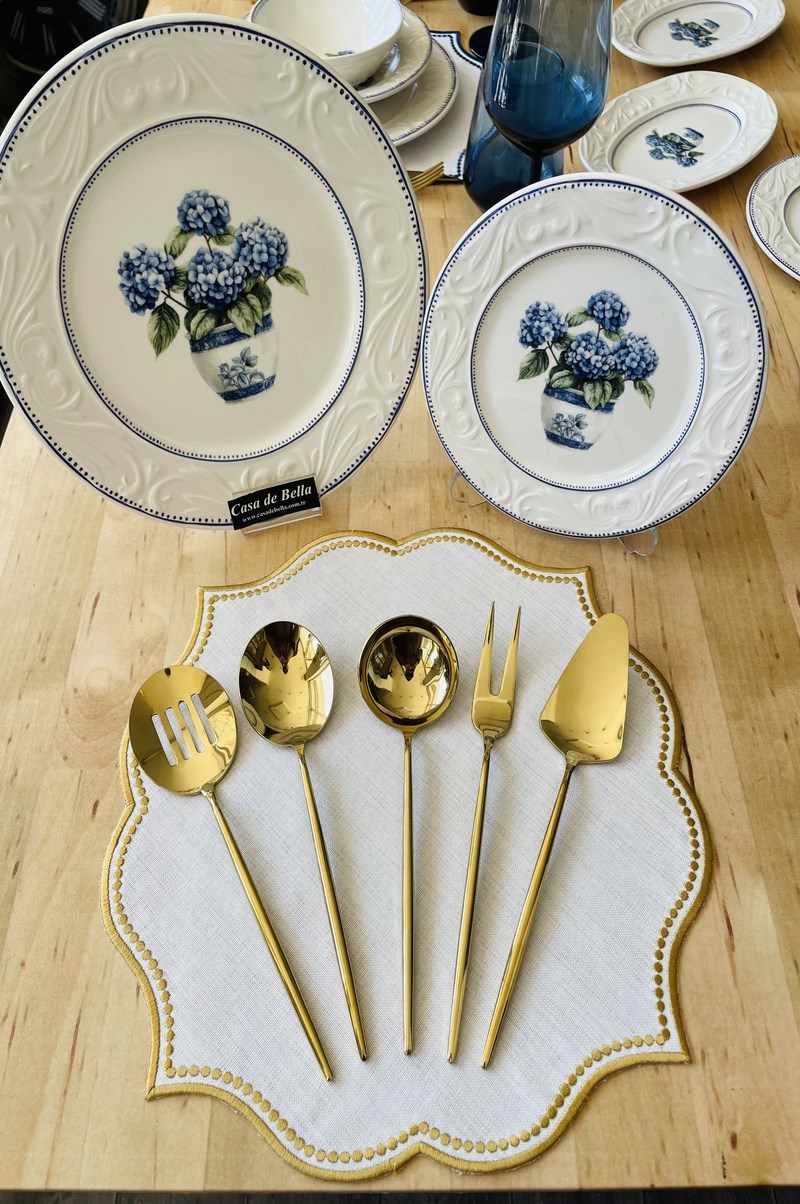 Gold 5 Parça Bruno Lüks Servis Seti 22,5cm