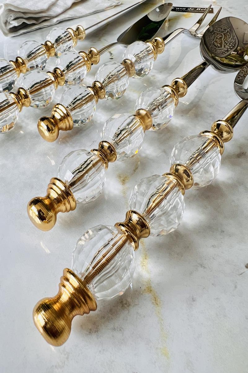 Gold Eskitme 5 Parça Boncuk Servis Seti