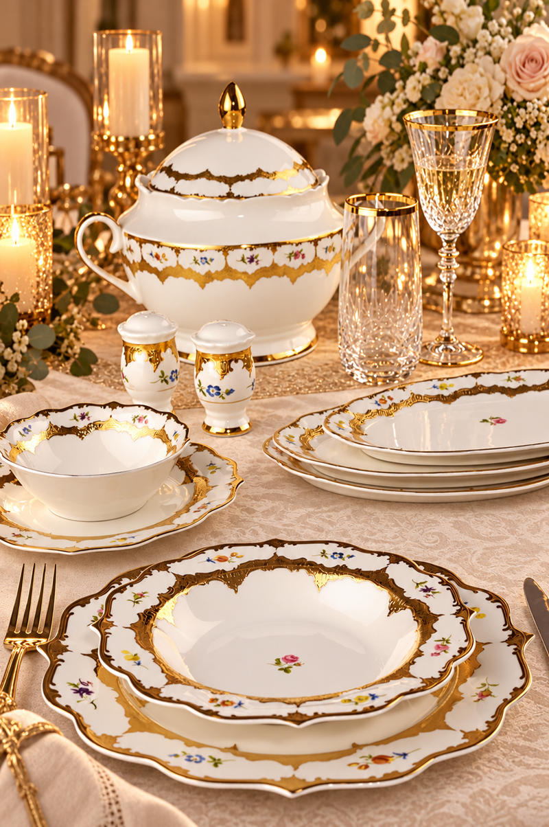 HERITAGE 60 PARÇA 24 K ALTIN YEMEK TAKIMI 