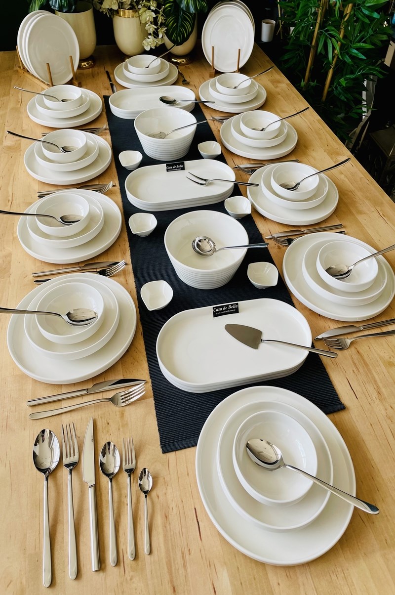 Modern Sade 59 Parça 12 Kişilik Yemek Takımı