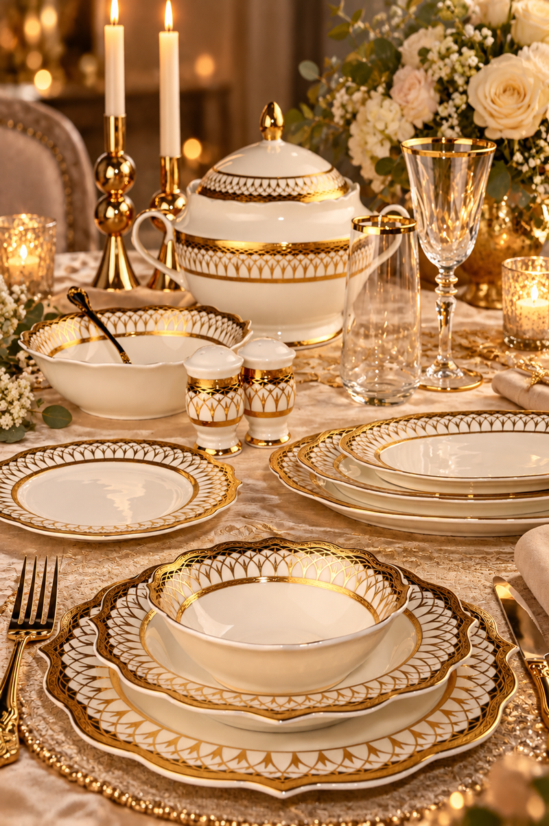 REGENCY 60 PARÇA 24 K ALTIN YEMEK TAKIMI
