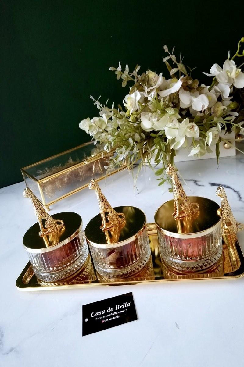 Tepsili 7 Parça Cam Sunumluk