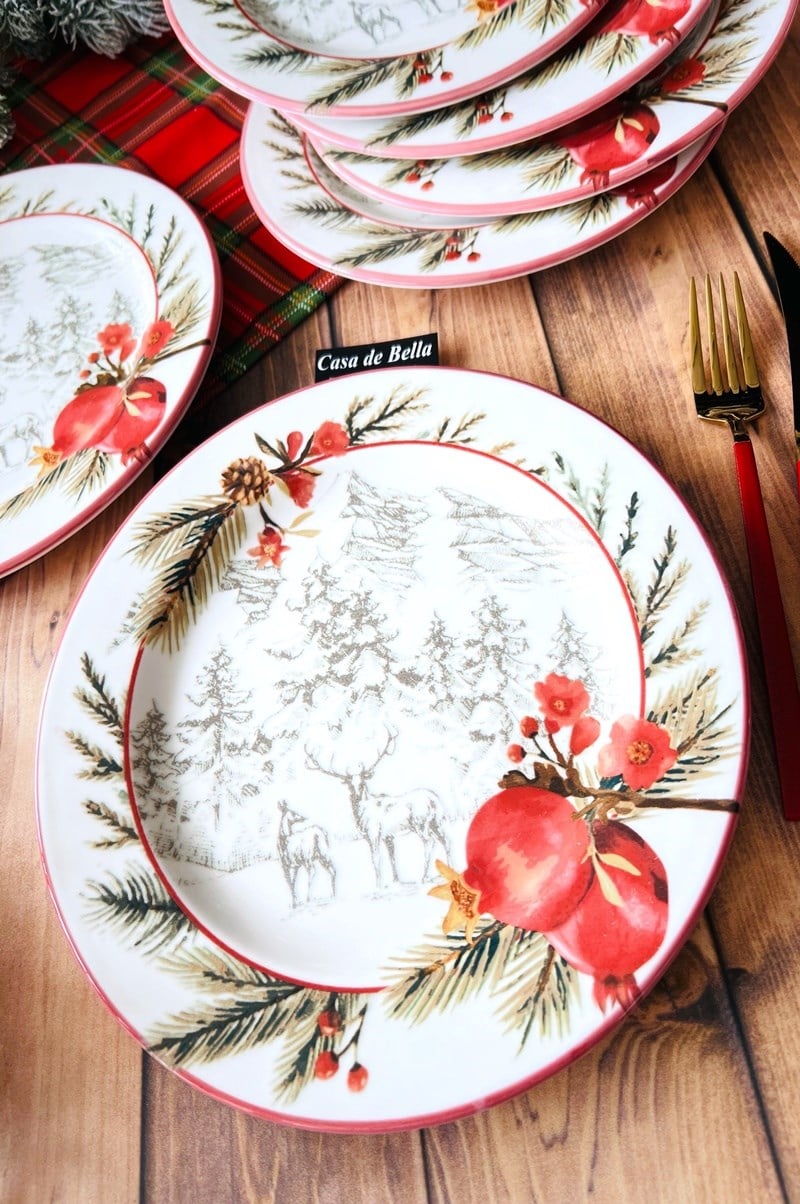 YILBAŞI 6 lı Pasta Tabağı 