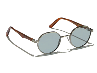 Lgr Meknes Silver Antiqued Havana Chiaro 02 Light Blue Photochromic Unisex Güneş Gözlüğü