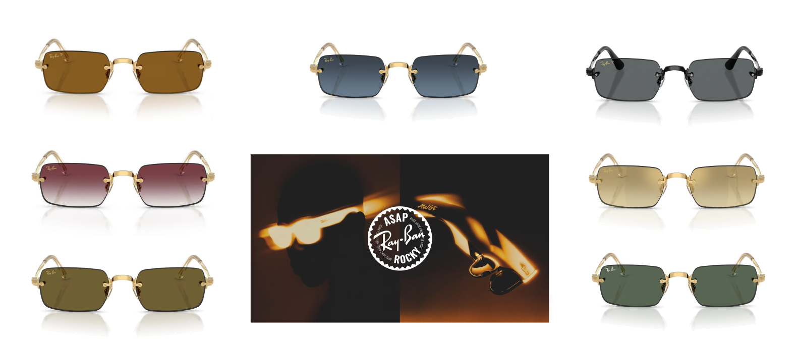 RayBan X A$AP Rocky Koleksiyonuna ait RB 3928 Model Güneş Gözlüğü Renk Seçenekleri