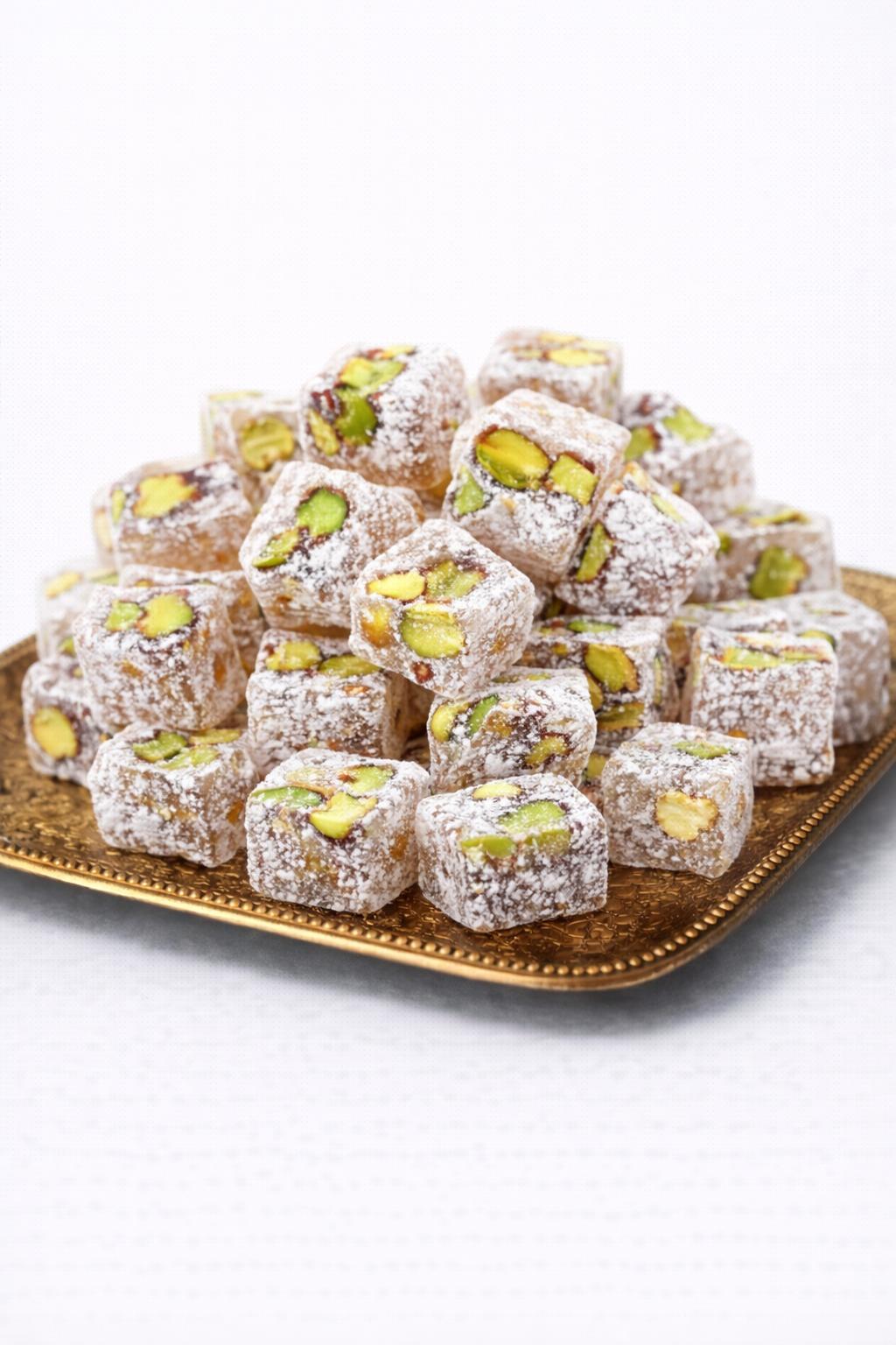 Çifte Kavrulmuş Hindistan Cevizli Fıstıklı Lokum 250 Gr