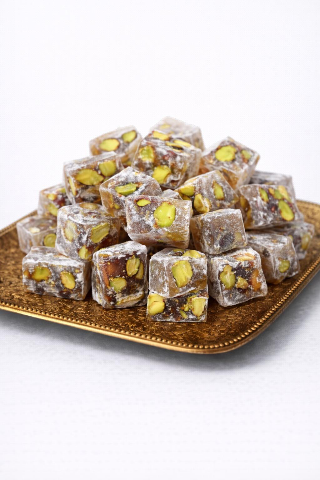 Çifte Kavrulmuş pudralı fıstıklı lokum 250 gr