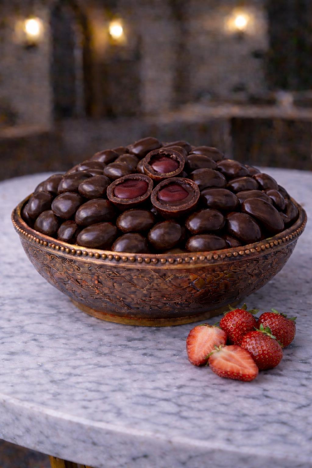 Çikolatalı Çilek Draje 1 Kg