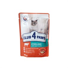 Club4Paws Dana Etli Kısırlaştırılmış Konserve Kedi Maması
