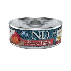 N&D Natural Tuna ve Somon Balıklı Yetişkin Konserve Kedi Maması