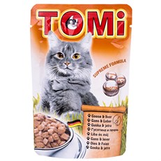 Tomi Kaz Eti ve Ciğerli Pouch Yetişkin Konserve Kedi Maması