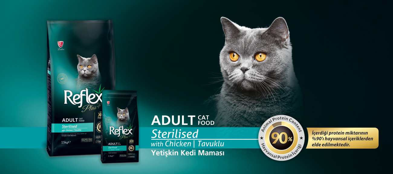 REFLEX PLUS TAVUK ETLİ STERİLİSED YETİŞKİN KEDİ MAMASİ