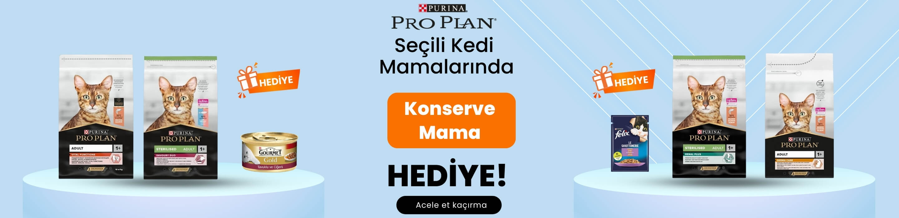 Pro Plan Kedi Mamalarında Konserve Hediye!