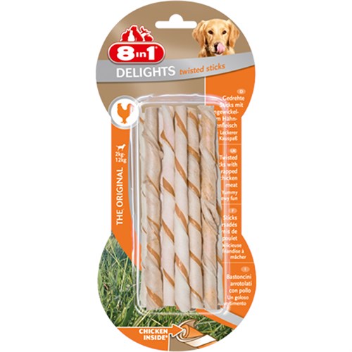 8 In 1 Delights Twisted Tavuklu Burgu Köpek Kemik Ödülü