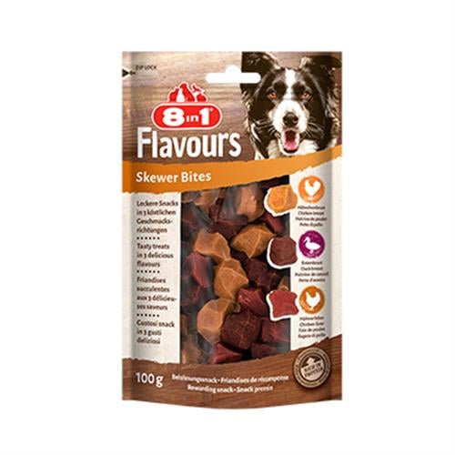 8in1 Flavours Skewer Bites Kuşbaşı Dilimli Çiğneme Köpek Ödül Maması