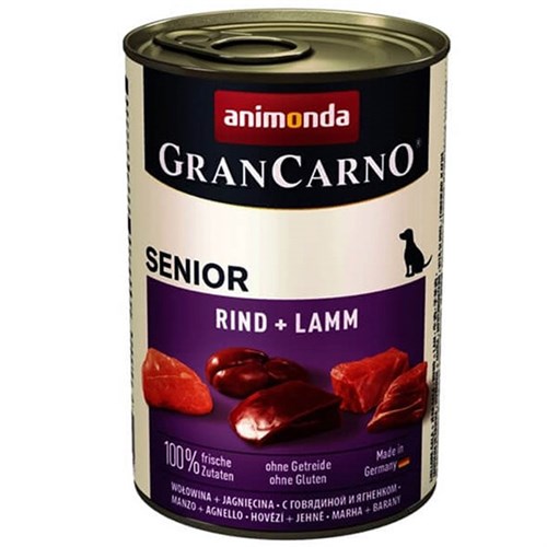 Animonda Gran Carno Senior Kuzu Etli Yaşlı Köpek Konservesi