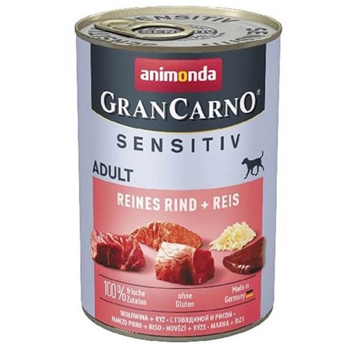 Animonda Gran Carno Sensitive Sığır Etli Ve Pirinçli Yetişkin Köpek Konservesi