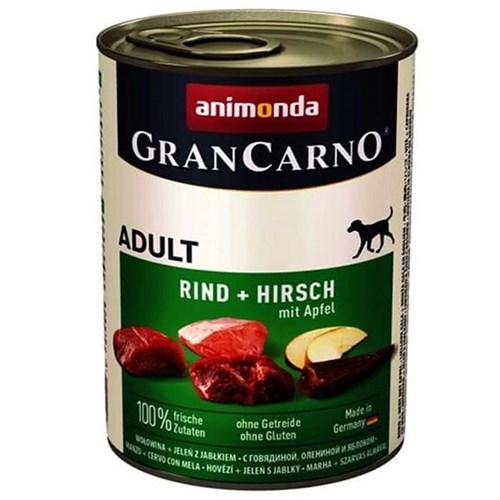 Animonda Gran Carno Sığır Etli Geyik Ve Elmalı Yetişkin Köpek Konservesi