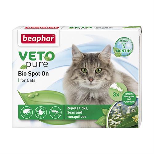 Beaphar Veto Pure Yetişkin Kedi Pire ve Kene Ense Damlası