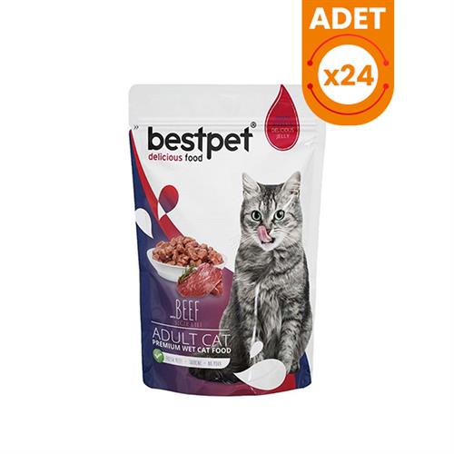 BestPet Adult Jelly Pouch Biftekli Yaş Kedi Maması