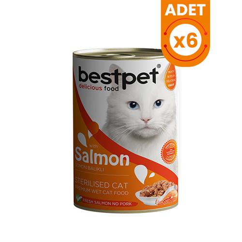 Bestpet Sterilised Somonlu Kısırlaştırılmış Konserve Kedi Maması