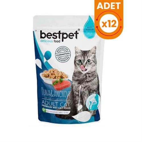 Bestpet Ton Balıklı ve Hamsili Yetişkin Konserve Kedi Maması