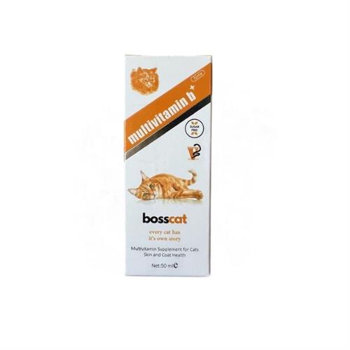 Bosscat B Kompleks Multivitamin Kedi Deri ve Tüy Sağlığı için Sıvı Takviye