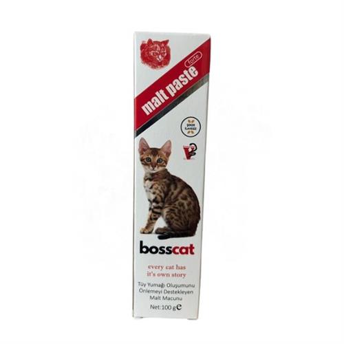 Bosscat Tüy Yumağı Önleyeci Kedi Malt Macunu