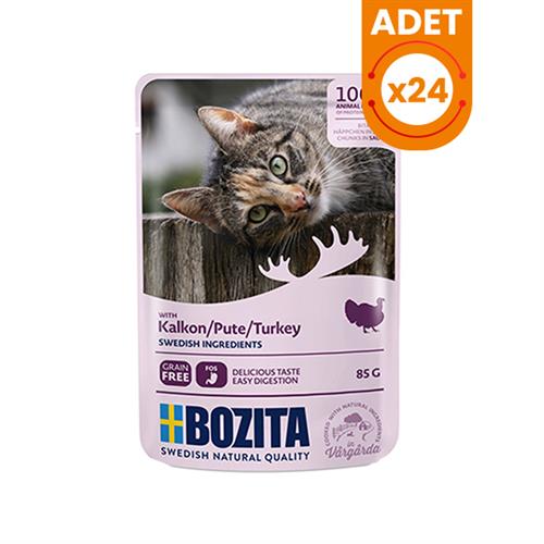 Bozita Adult Pouch Hindi Etli Tahılsız Yetişkin Konserve Kedi Maması