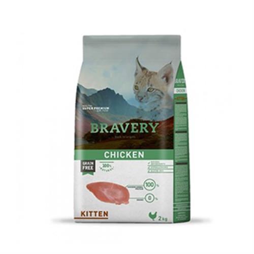 Bravery Kitten Tavuklu Tahılsız Yavru Kedi Maması