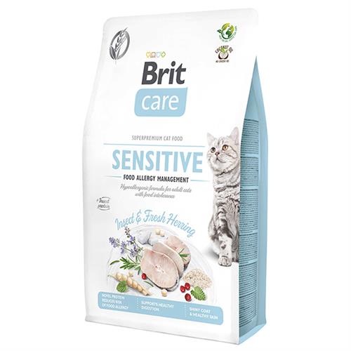 Brit Care Hipoalerjenik Sensitive Ringa Balıklı & Böcekli Tahılsız Yetişkin Kedi Maması