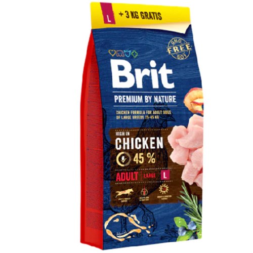 Brit Premium By Nature Adult Büyük Irk Tavuklu Yetişkin Köpek Maması