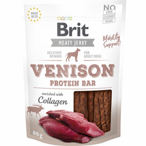 Brit Protein Bar Geyik Etli Ve Kolajen Katkılı Köpek Ödül Maması 80 Gr