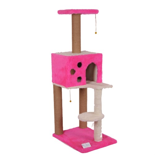 Cat Hause S09 Kare Yuvalı Basamaklı Kedi Tırmalama Evi  124 Cm