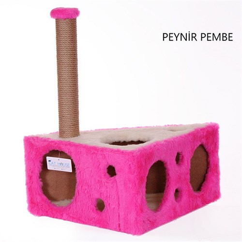 Cat Hause Y04 Peynir Şeklinde Kedi Tırmalama Evi  67 Cm