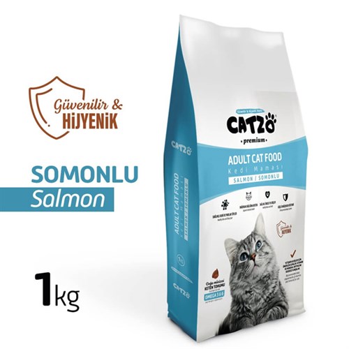 Catzo Premium Somon Balıklı Yetişkin Kedi Maması