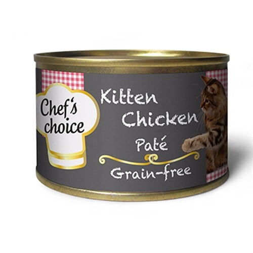 Chefs Choice Kıyılmış Tavuklu Tahılsız Yavru Konserve Kedi Maması