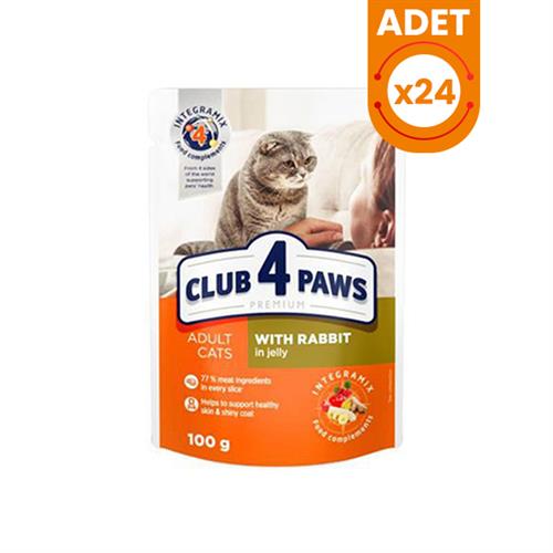 Club4Paws Premium Tavşanlı Pouch Kedi Konservesi