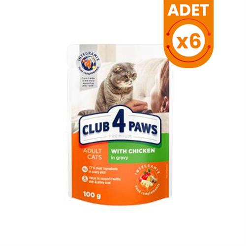 Club4Paws Premium Tavuklu Pouch Kedi Konservesi