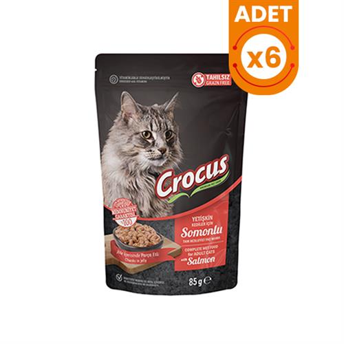 Crocus Tahılsız Pouch Jöleli Somonlu Yavru Konserve Kedi Maması