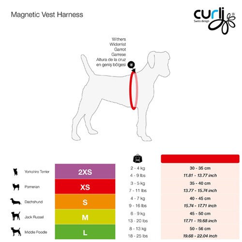 Curli Magnetic Vest Köpek Göğüs Tasması