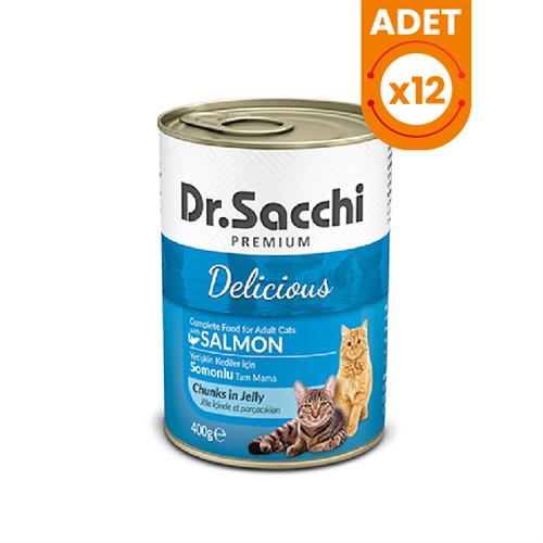 Dr.Sacchi Somonlu Yetişkin Kedi Konservesi