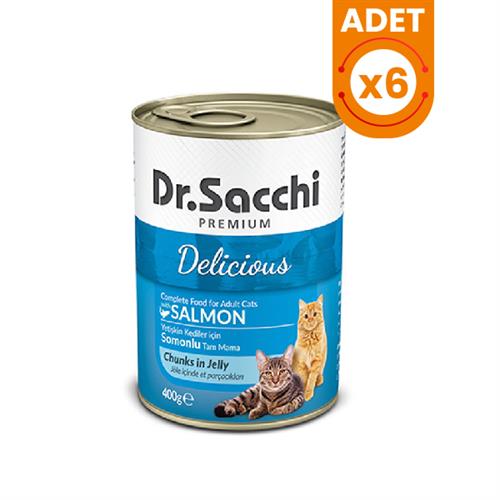 Dr.Sacchi Somonlu Yetişkin Kedi Konservesi